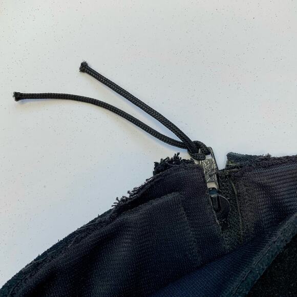 VINTAGE 1970s Black Suede Tall Boots Wedge Heel - Size 7-7.5 - Picture 3 of 11